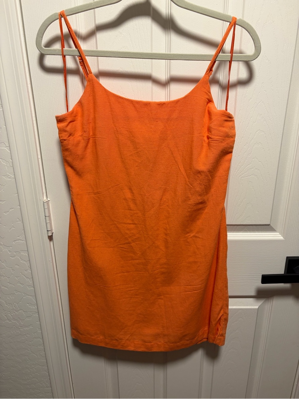 Orange Spaghetti Strap Women's Tank Dress
